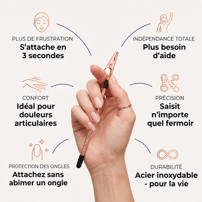 Pinclipse — Attachez votre bracelet seule en 3 secondes.